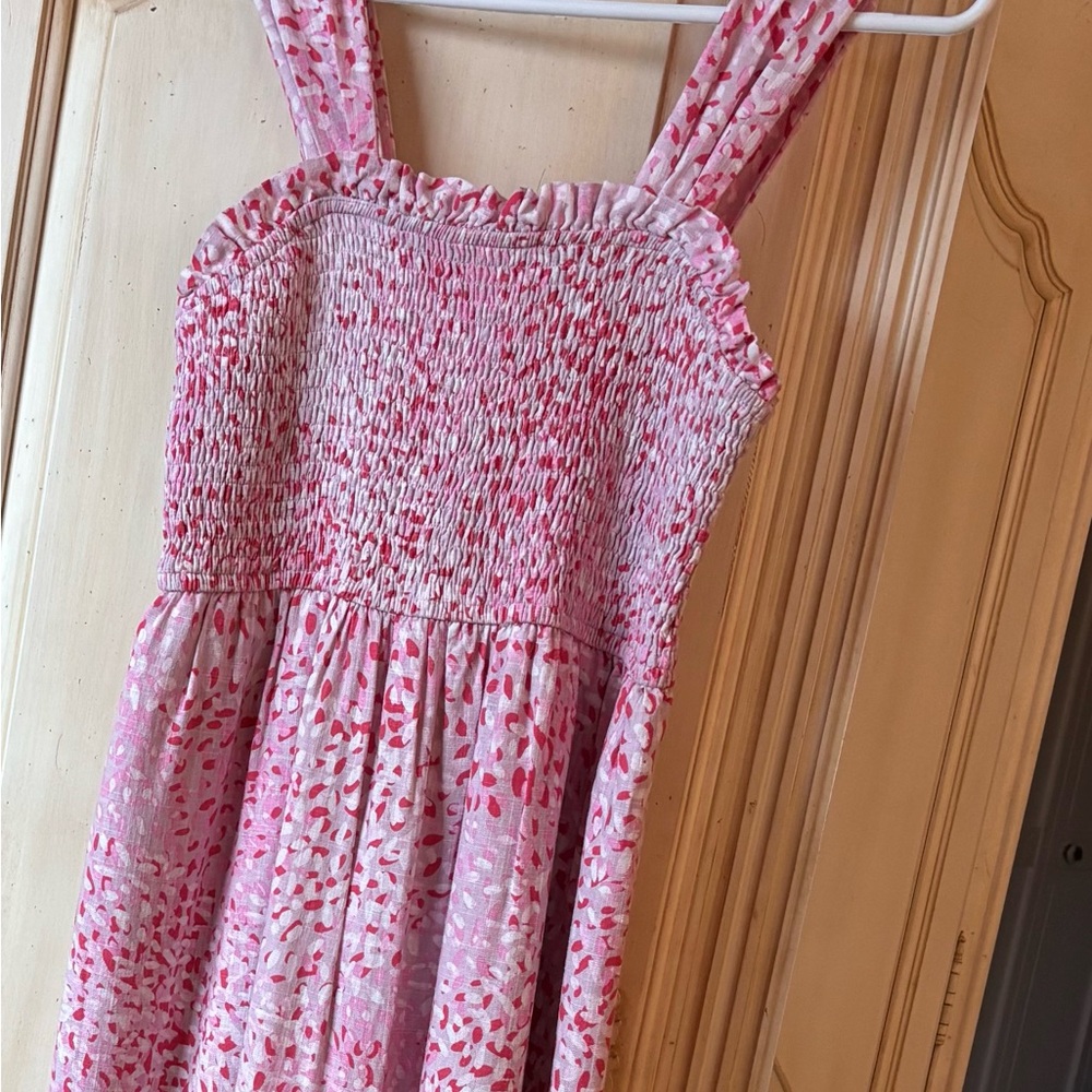 Express Pink Floral Smocked Maxi Dress - Picture 4 of 7